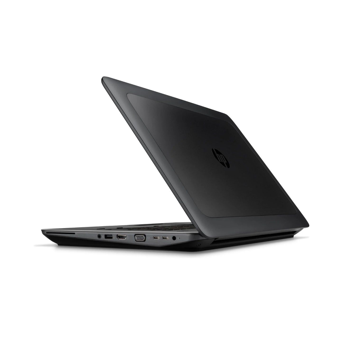 Hp Zbook 17 G4 laptop Right Side With Vga Connector - 2x Thnderpolt Type c - HDMI - USB Type A on a white background