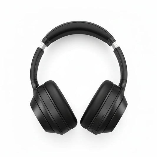 X-Scoot - xs-653 Black over-ear headphones on a white background