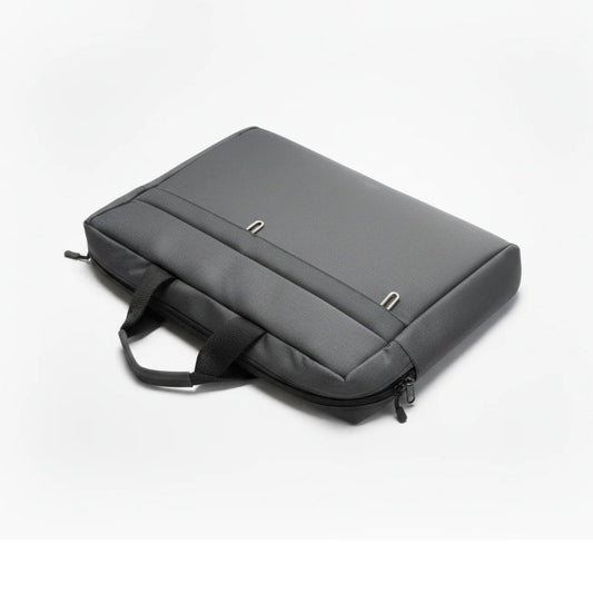 Gray briefcase on a white background