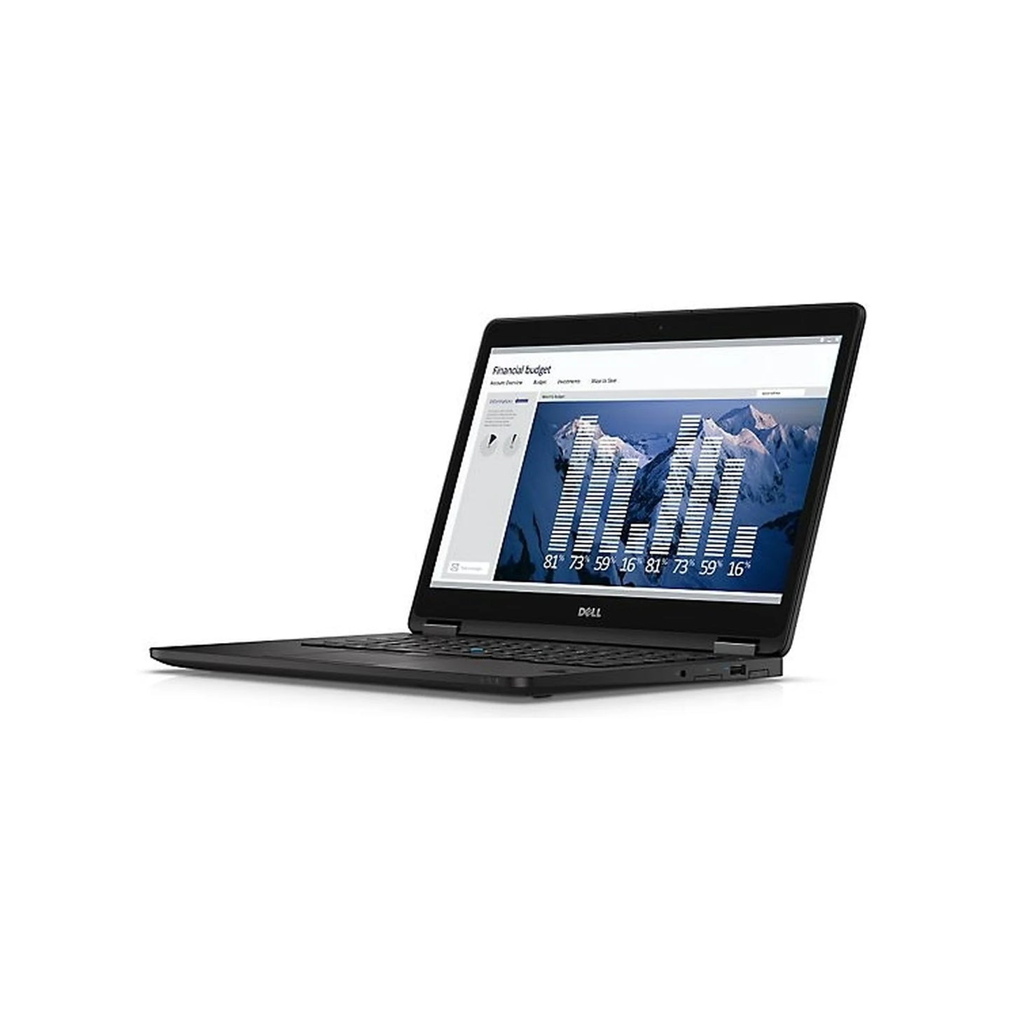 Dell Latitude E7470 Business Ultrabook 14 Inch Fhd Carbon Fiber Finish Target Store Egypt Side View Angled