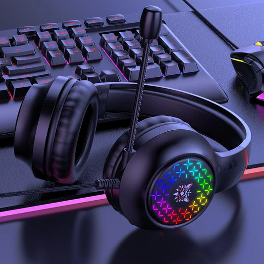 Onikuma X7 Pro – 50mm Drivers, RGB Lighting, Noise-Cancelling Mic