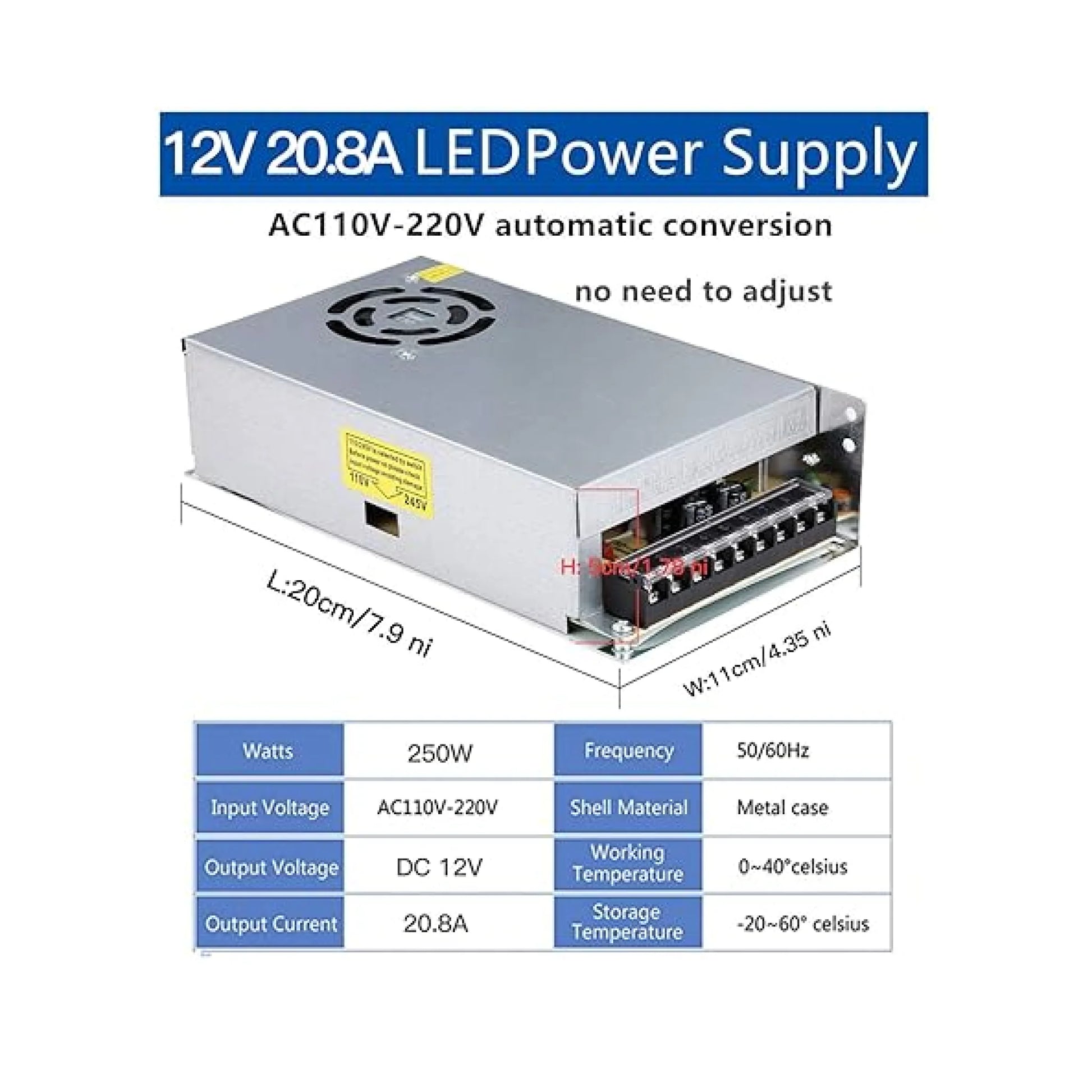 Power Supply 12V 20A – High Performance CCTV Adapter - TARGET Store