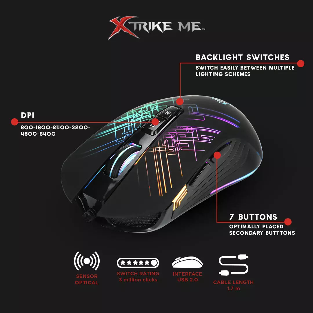 Xtrike Me GM-510 – Wired Gaming Mouse