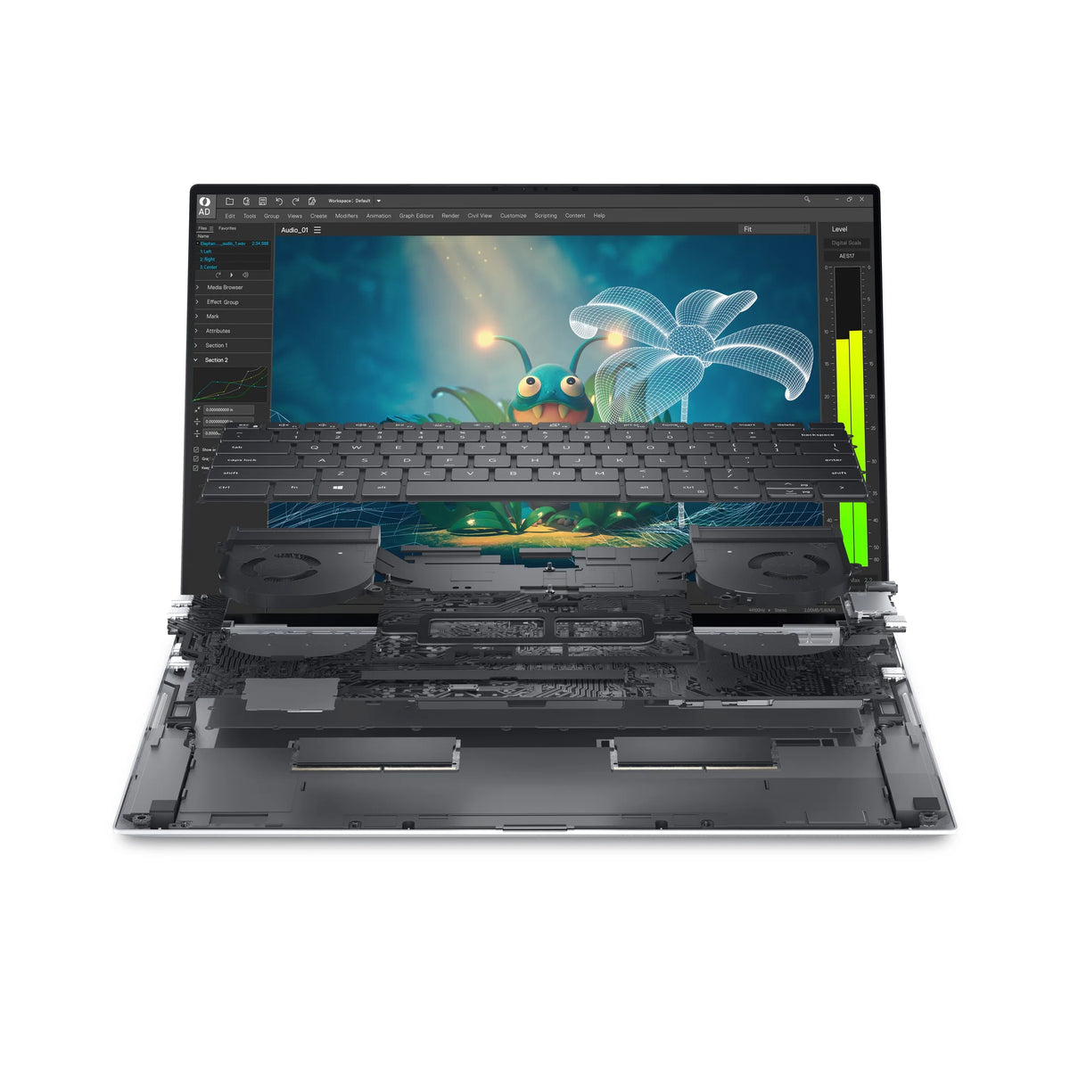 Dell Precision 5570 15 6 Inch Mobile Workstation Front View With Open