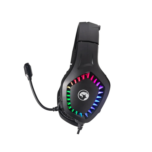 Marvo Gaming headset with RGB lighting on a white background