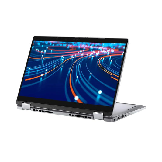 Dell Precesion 5320 Laptop with a colorful abstract design on the screen against a white background