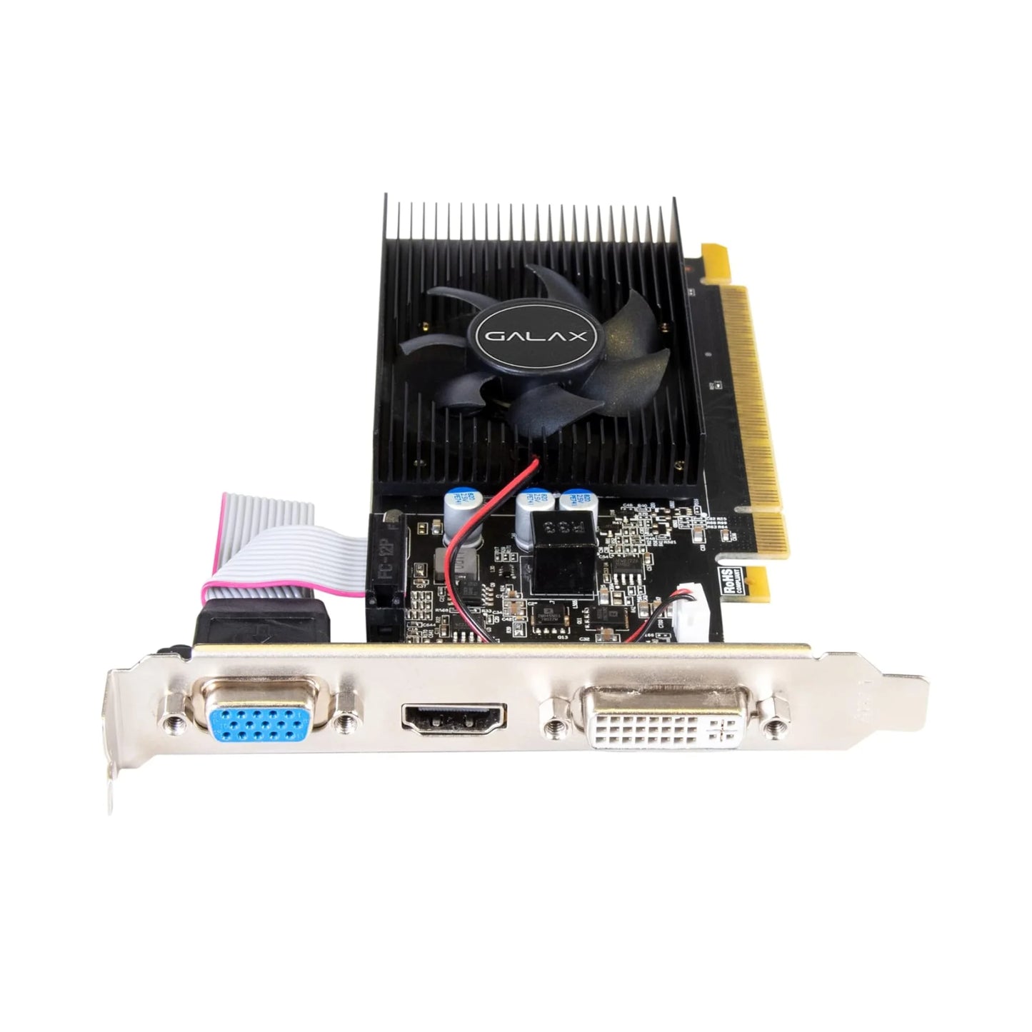 Computer graphics card with Galax branding on a white background