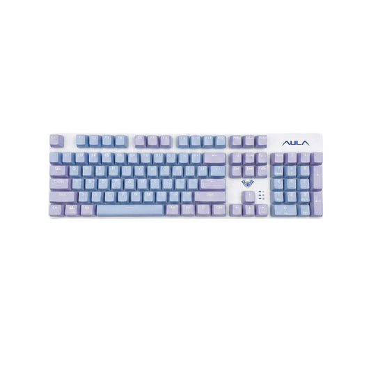 Aula Wind F2068 Pro Keyboard with blue and white keys on a white background