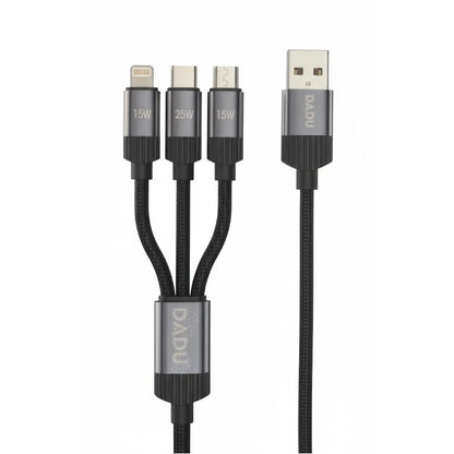 DADU DC-180 3-in-1 Fast Charging Cable (USB-A to Micro/Lightning/Type-C)