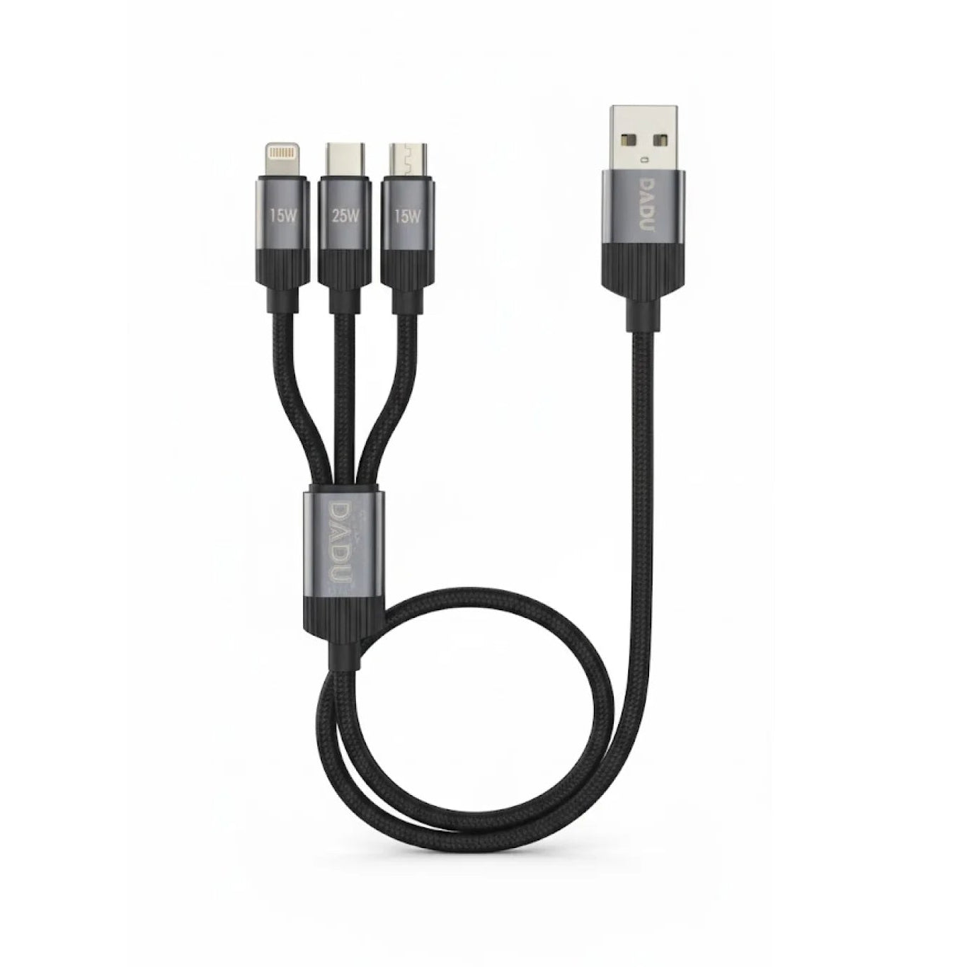 DADU DC-180 3-in-1 Fast Charging Cable (USB-A to Micro/Lightning/Type-C)