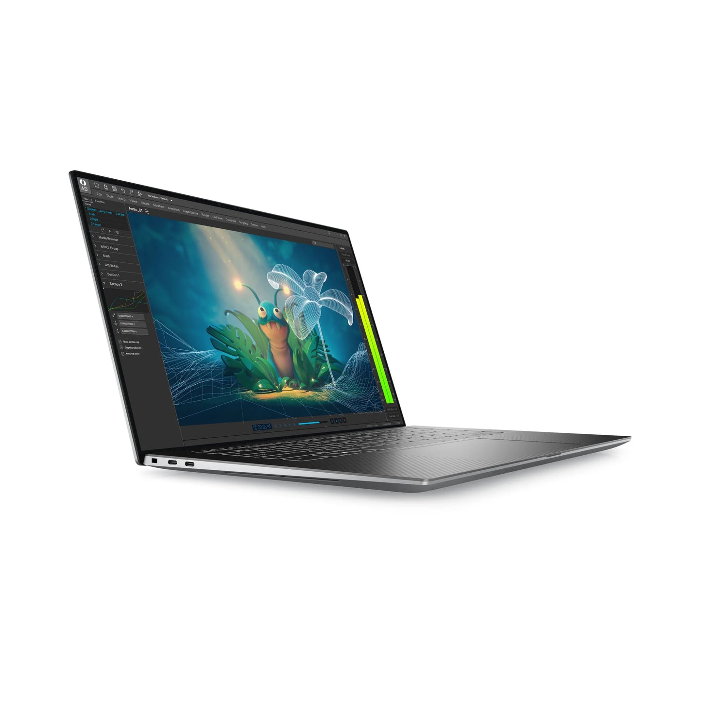 Premium Titan Gray Aluminum Chassis of Dell Precision 5570 - Slim Workstation Design 