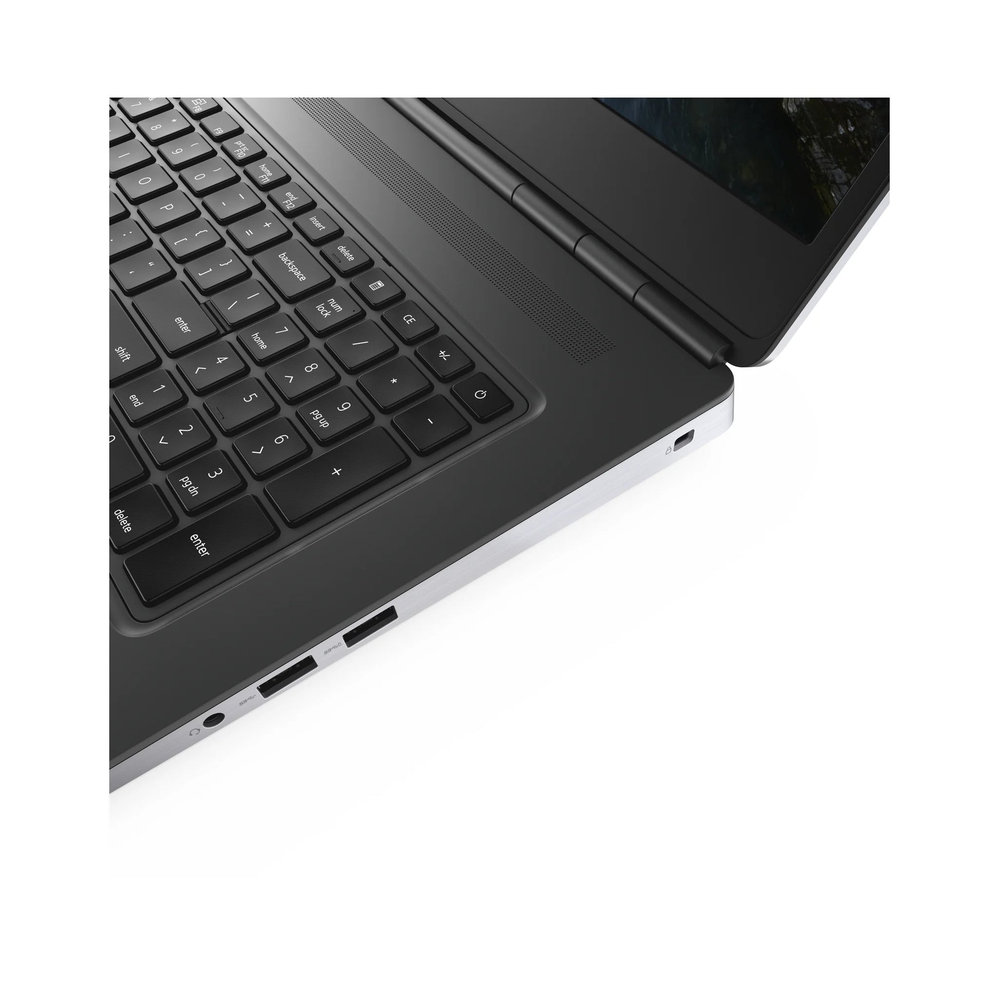 Dell Precision 7750 internal showing 4x SODIMM RAM slots and 4x M.2 NVMe SSD slots
