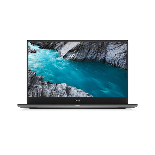Laptop Dell XPS 15 7590 with a scenic display on a white background