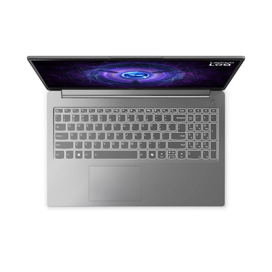 Lenovo Laptop Keyboard View with a purple screen on a white background