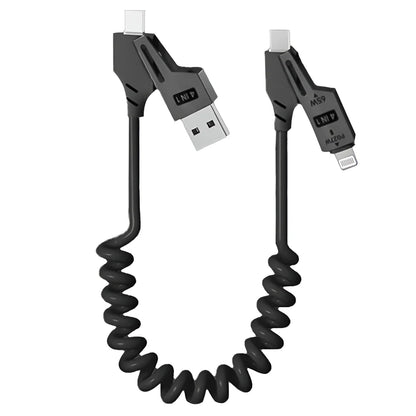 Garlax 4-in-1 65W PD Fast Charging Cable | USB-A/C to USB-C/Lightning