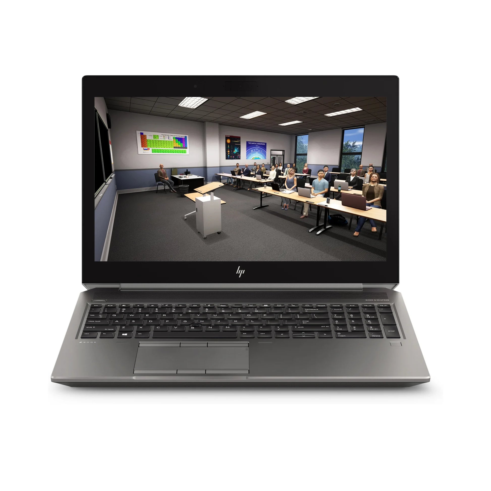 Hp Zbook 15 G6 Xeon Mobile Workstation   Professional Grey Chassis Front View   Egypt