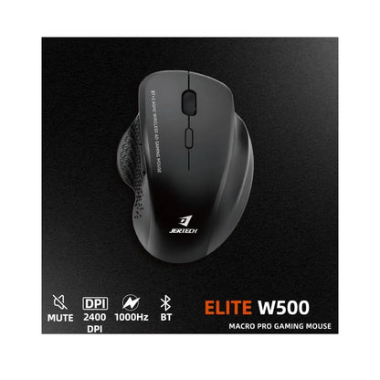 Jertech Elite W500 Dual Mode Wireless Bluetooth Gaming Mouse 2400 Dpi Polling Rate 1000Hz Silent Clicks 11