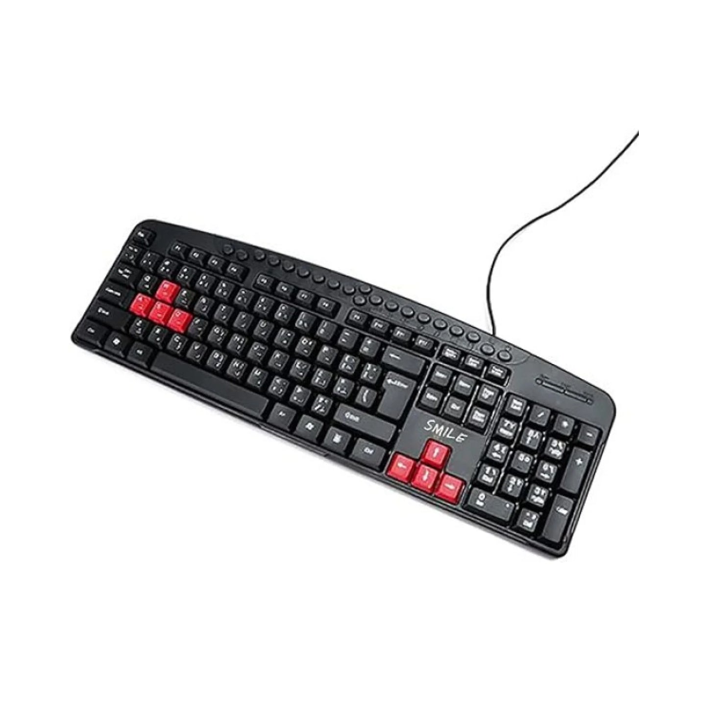 Smile KB920 Multimedia Wired Keyboard – English & Arabic Layout