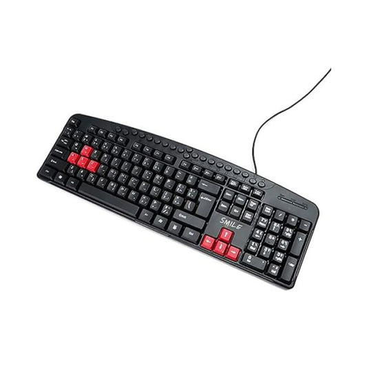Smile KB920 Multimedia Wired Keyboard – English & Arabic Layout