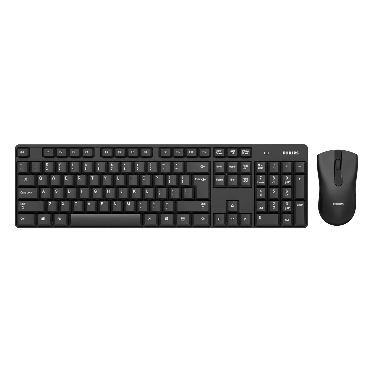 Philips C501 Wireless Keyboard and Mouse Combo | Slim Silent Design, 2.4Ghz