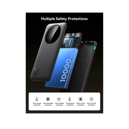 Joyroom JR-PBF12 10000mAh Power Bank | 3-Port, 2.4A Fast Charging, LED