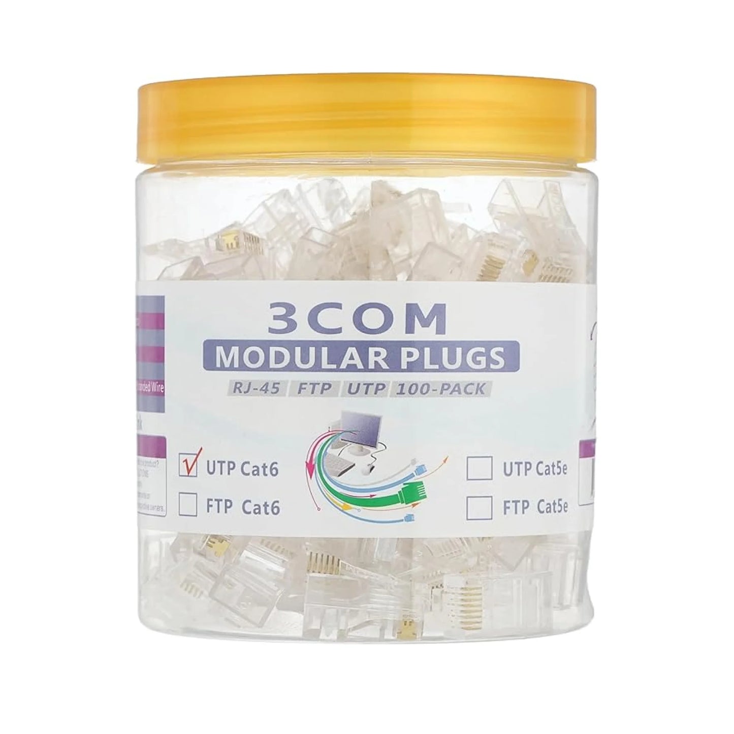 RJ45 3COM – 100pcs Network Connectors