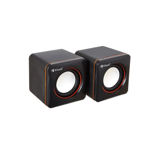 Speacker Kisonli V400 black speakers with visible brand logo on a white background
