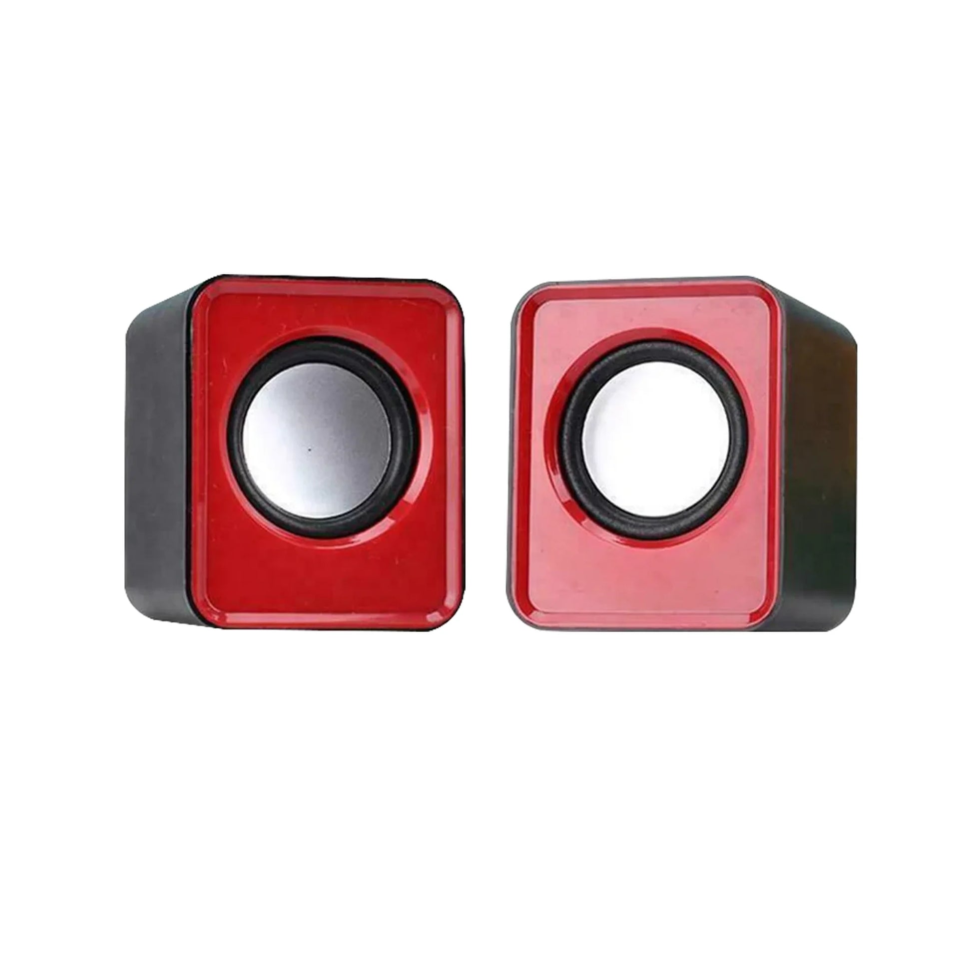 Speaker Gamma GT-213 red and black speakers on a white background