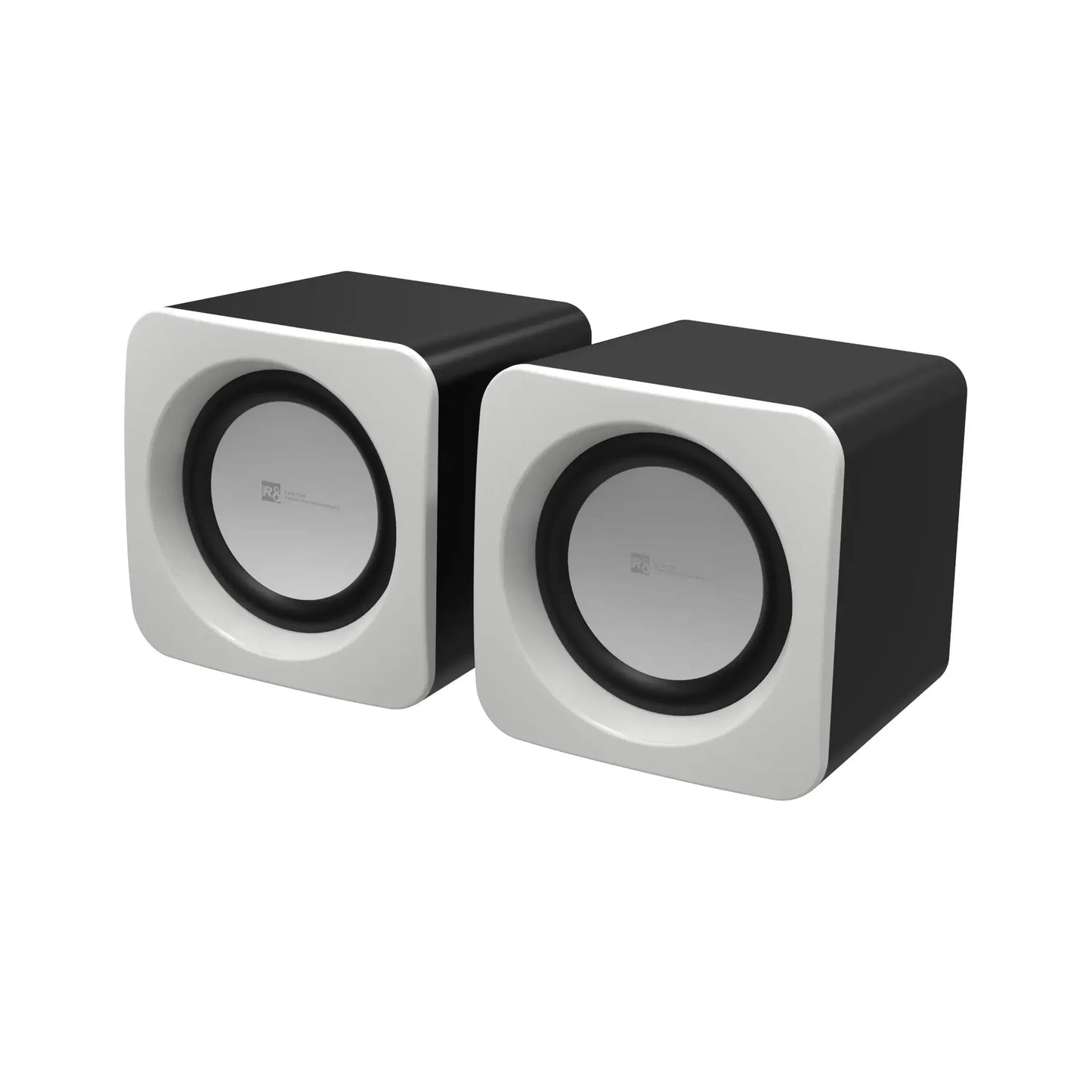 Speaker Gamma GT-213 black and white speakers on a white background