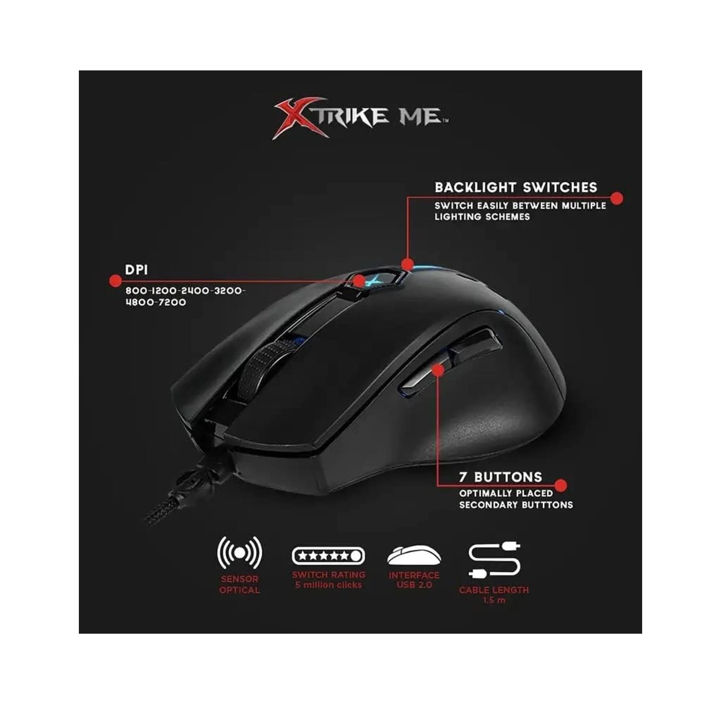 Xtrike Me GM-515  – Wired Gaming Mouse
