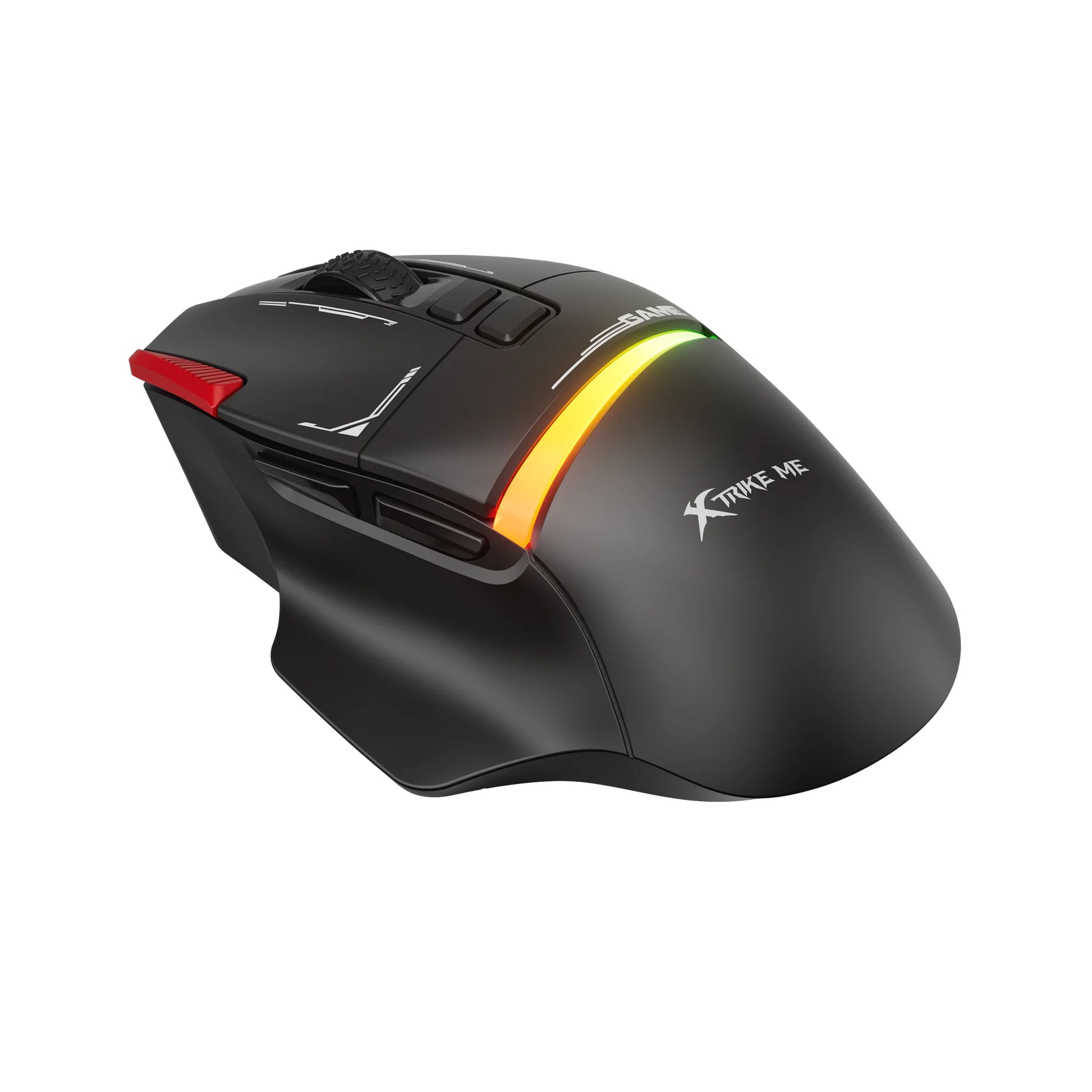 Xtrike Me Gw 325 Tri Mode Wireless Gaming Mouse Rgb 10000 Dpi 8 Buttons Black White Target Store Egypt Side Upper View