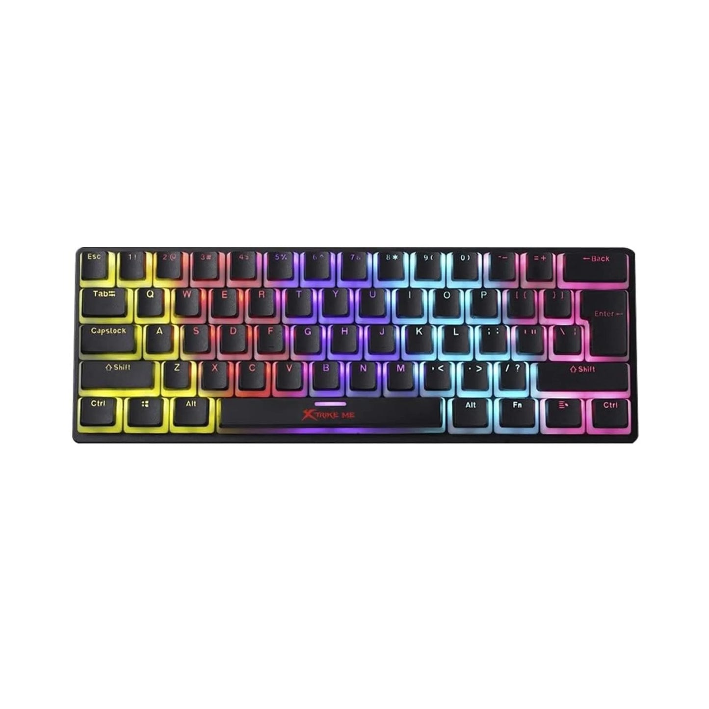 لوحة مفاتيح ميكانيكية Xtrike Me 985P – 60% PUDDING، مفتاح أزرق، إضاءة خلفية RGB