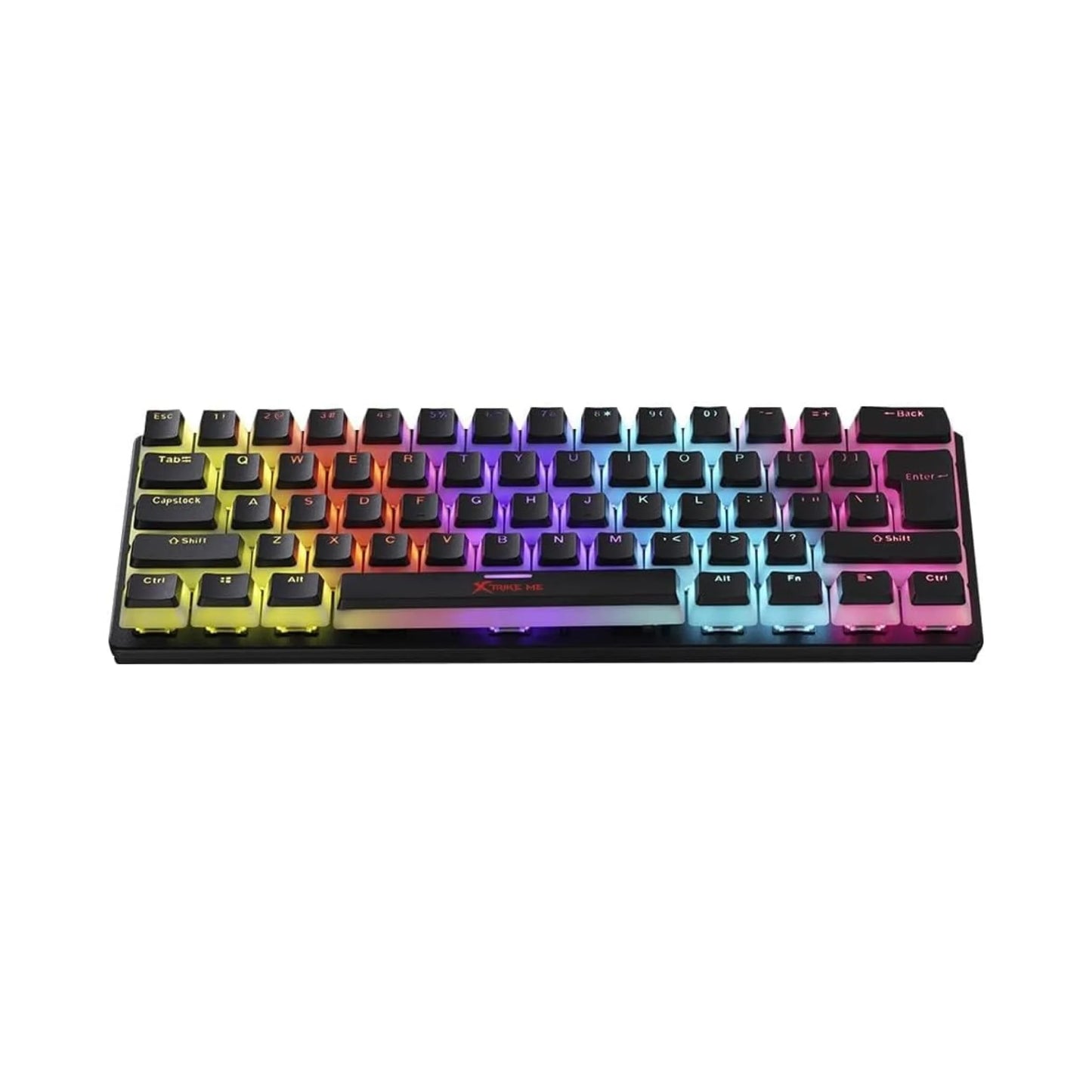 لوحة مفاتيح ميكانيكية Xtrike Me 985P – 60% PUDDING، مفتاح أزرق، إضاءة خلفية RGB