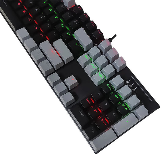 Zidli Mechanical keyboard with RGB lighting on a white background