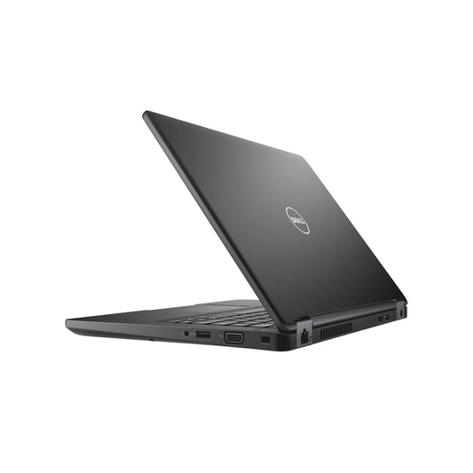 Rear angle view of the Dell Latitude 5480 laptop showing the hinge and rear ports.