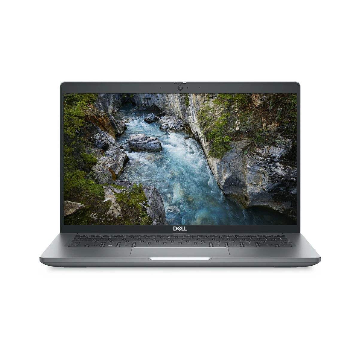 Dell Precision 3490 14-inch mobile workstation, front view with display open