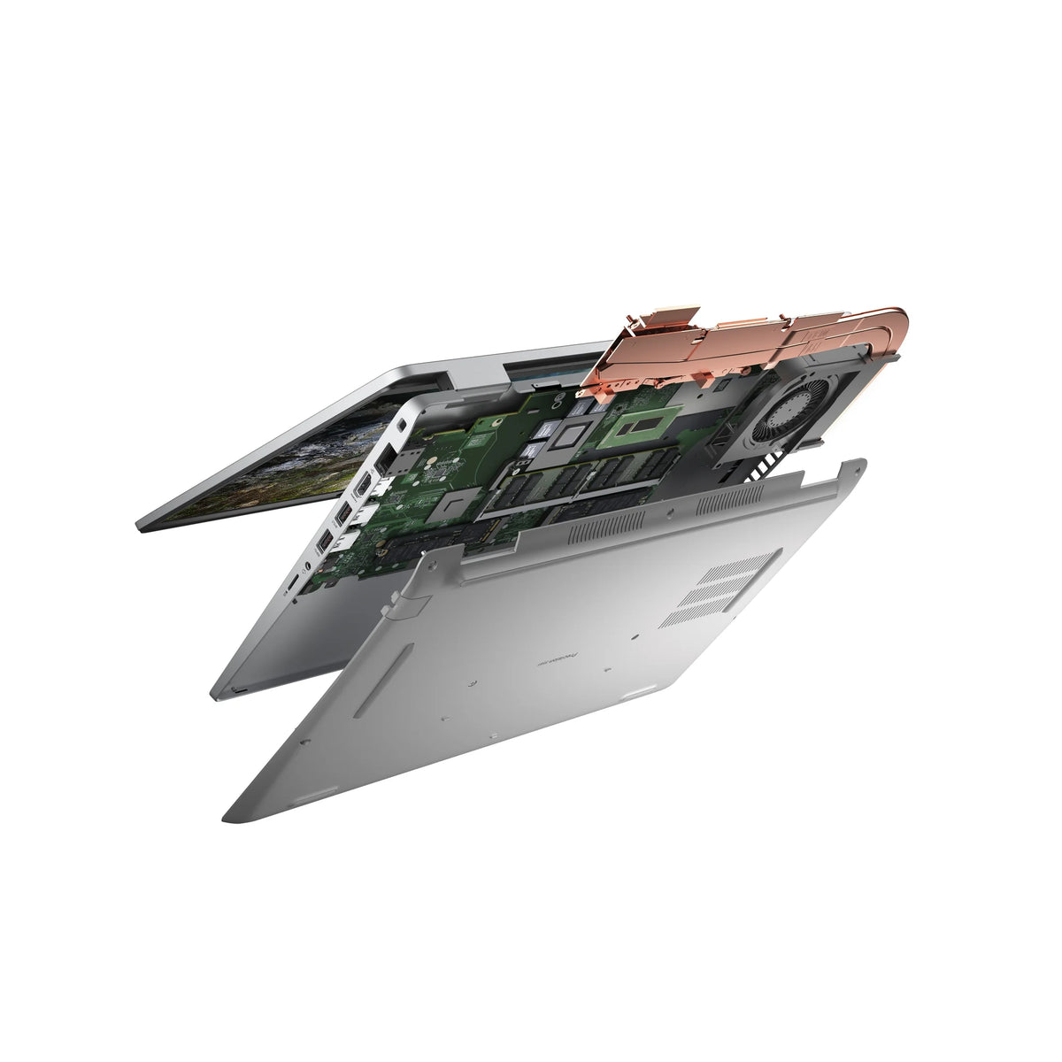 Dell Precision 3571 15.6-inch mobile workstation, front view with display open