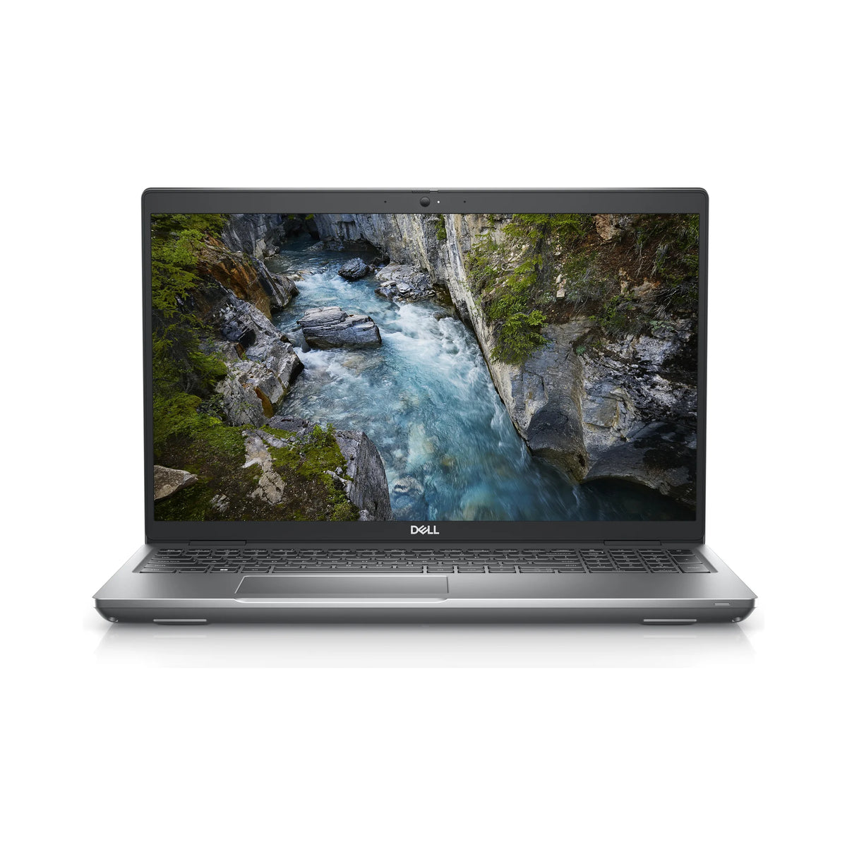 Dell Precision 3571 15.6-inch mobile workstation, front view with display open