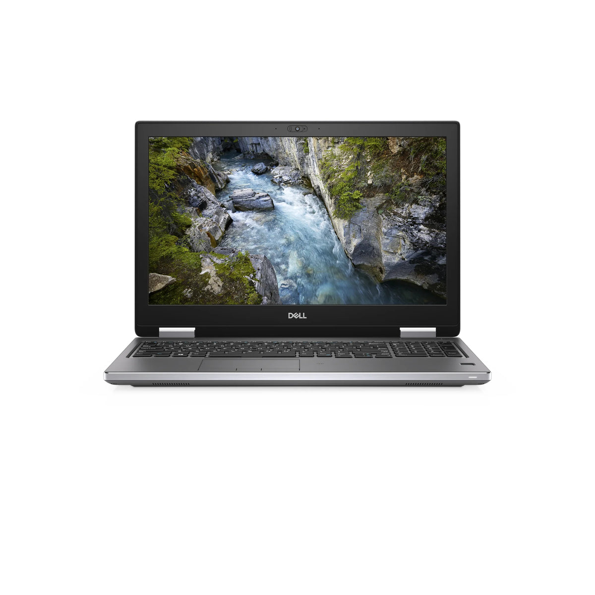 Dell Precision 7540 15.6-inch mobile workstation, front view with display open