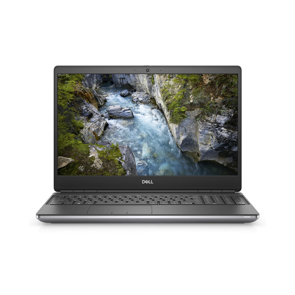 Dell Precision 7560 15.6-inch mobile workstation, front view with display open