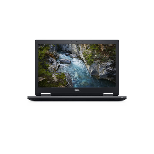 Dell Precision 7730 17.3-inch mobile workstation, front view with display open