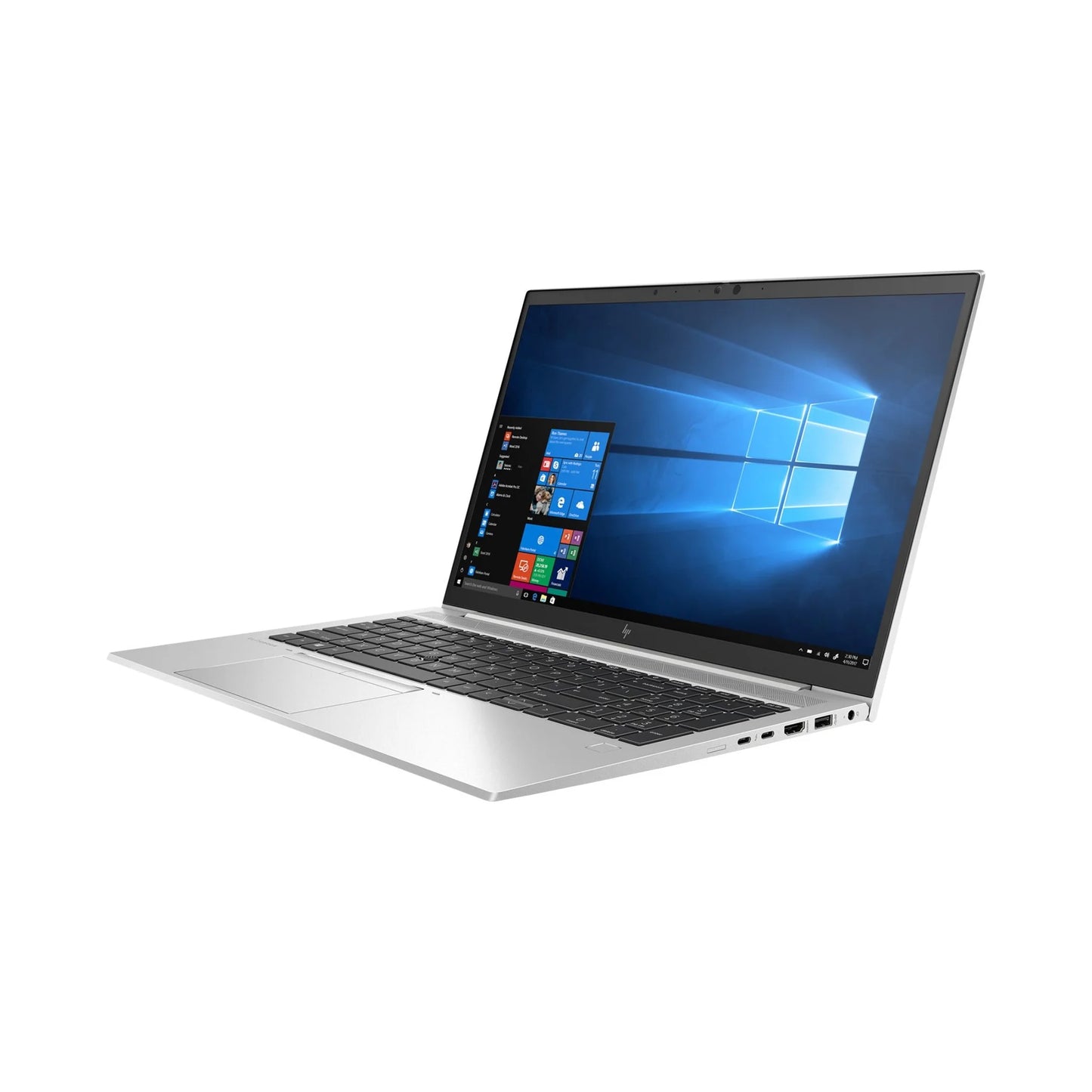Perspective view from the right of the HP  Elitebook 855 G7 G8 showing side   
