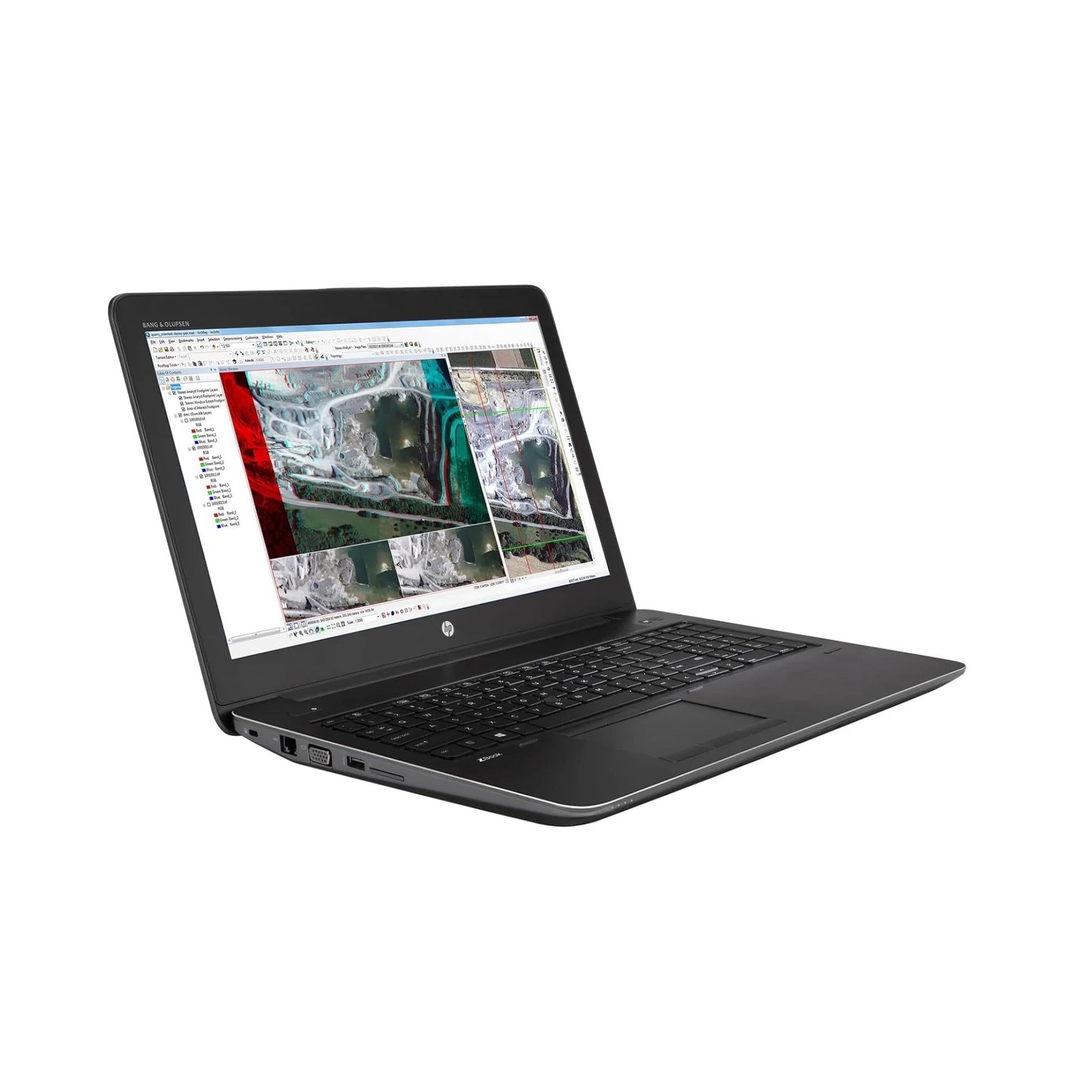 A thin and light used HP Zbook 15U G3 mobile workstation, featuring a professional AMD FirePro GPU for engineers and architects working with CAD in Egypt.
