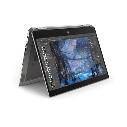 HP ZBook Studio x360 G5 15.6-inch convertible workstation, front view in laptop mode