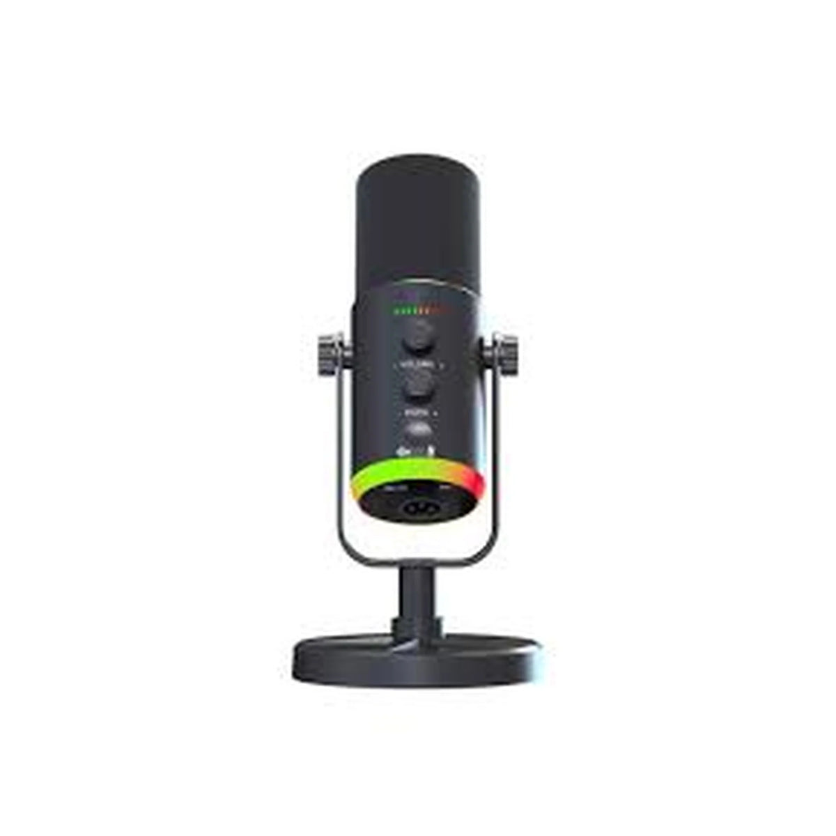 NeePho NP-M03 RGB USB condenser microphone on a desktop tripod stand with lighting on