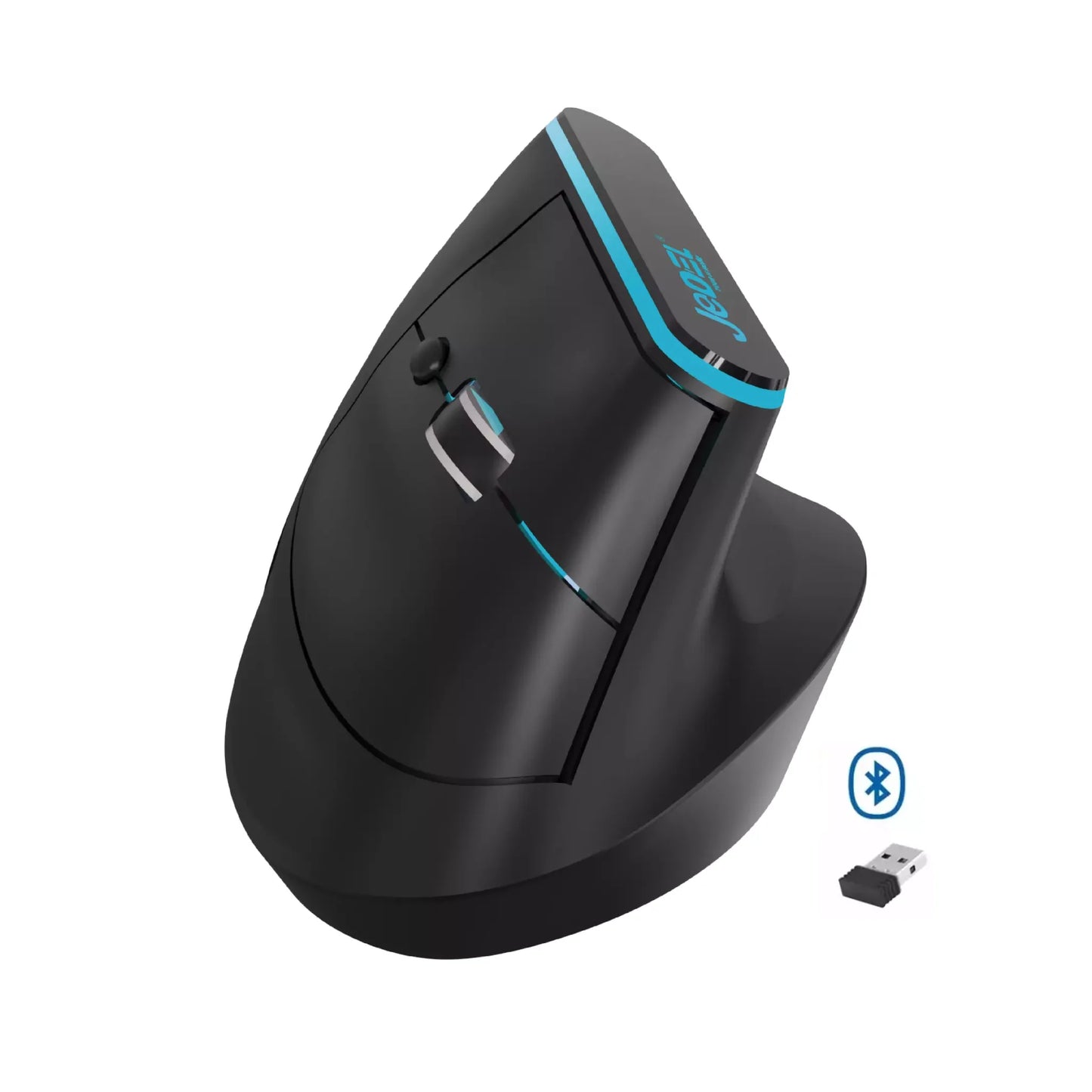 JEDEL W925P ergonomic vertical wireless mouse with natural handshake grip and thumb buttons